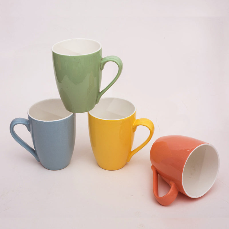 Siyara Porcelain Coffee Mug (300 mL Each) - Set of Four