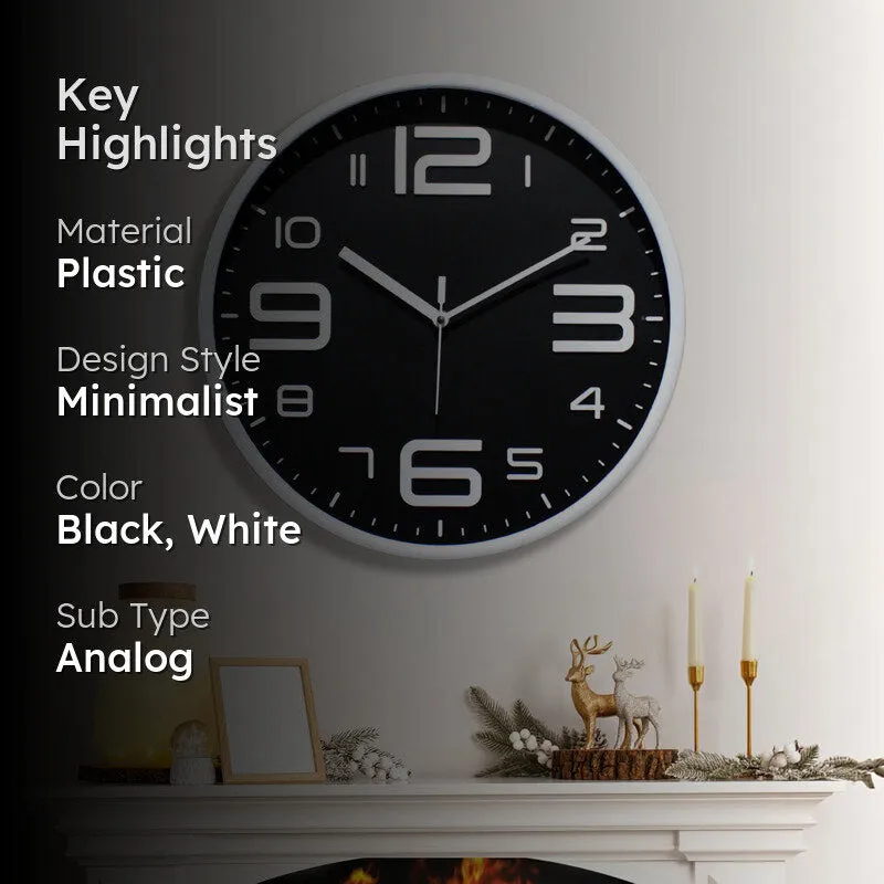 Cadence Analog Wall Clock - Black media 2