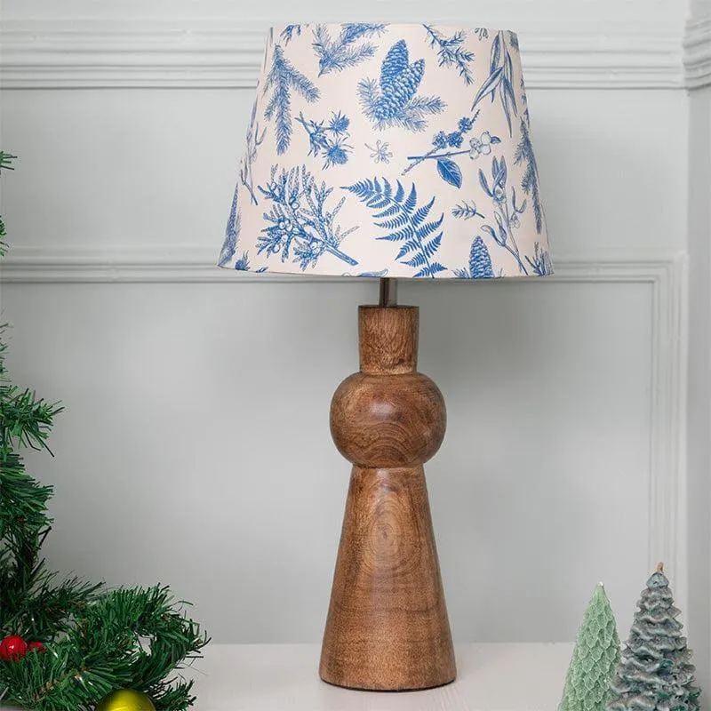 Floral Tinsel Knot Fabric Table Lamp - White,Blue media 3
