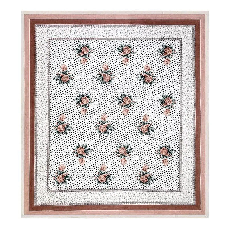 Livia Floral Cotton Bedsheet (Maroon) - 180 TC media 5