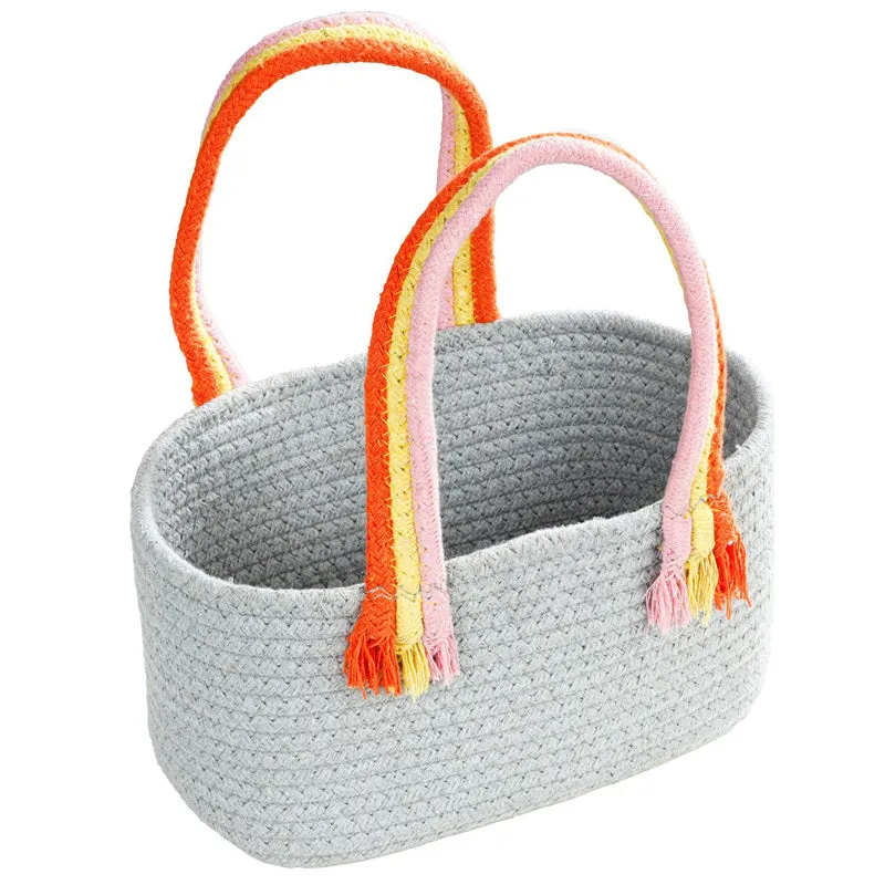 Tidy Twist Cotton Storage Basket Grey media 3