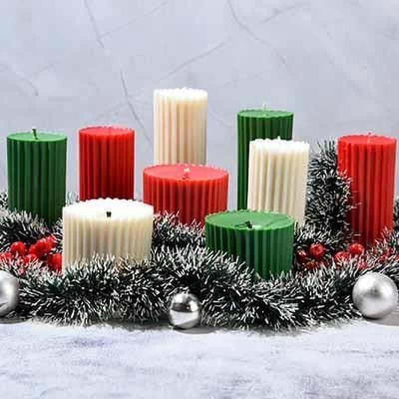 Christmas Corner - Set of 9 Scented 'Belief' & 'Faith' Pillar Candles media 4