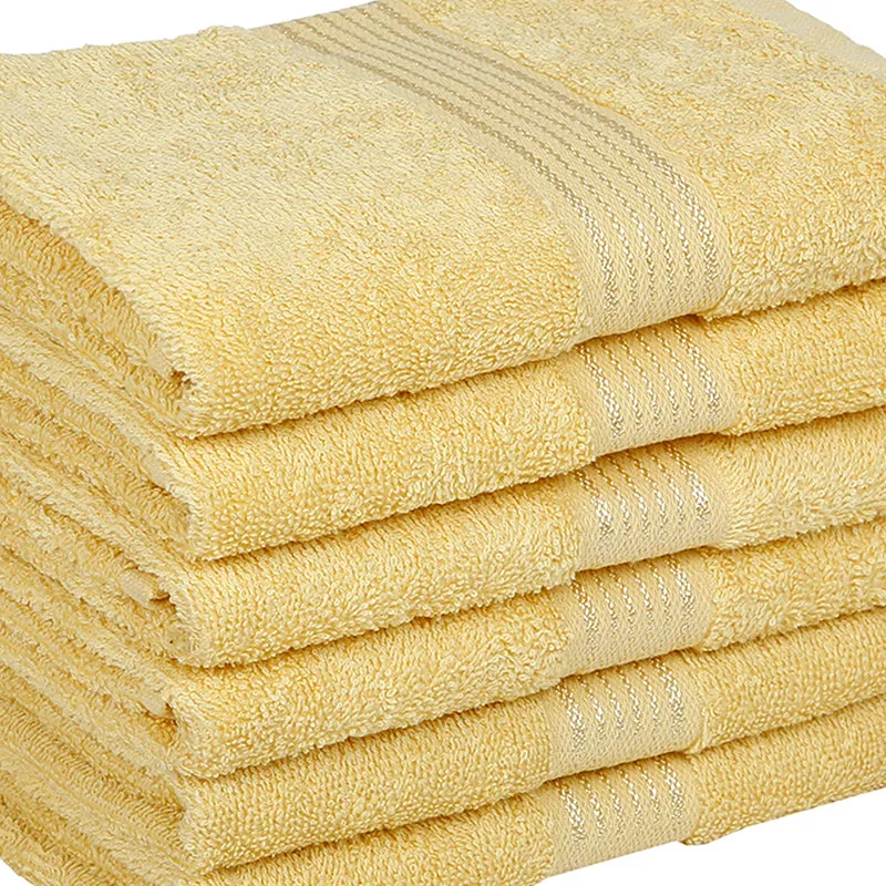 Eva Quick Dry Hand Towel (Yellow) - Set Of Six media 3