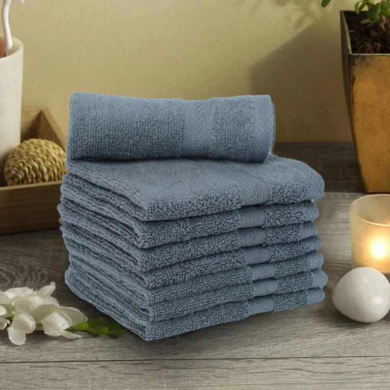 Miorah Face Towel (Grey) - Set Of Eight media 1