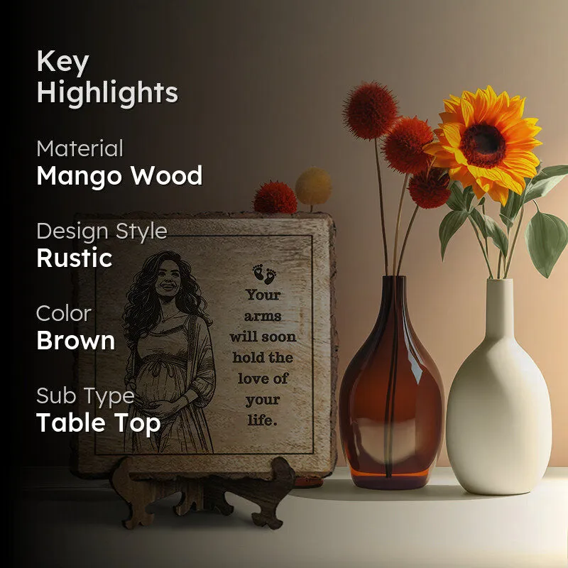 Love Of Your Life Wood Showpiece - Square media 2