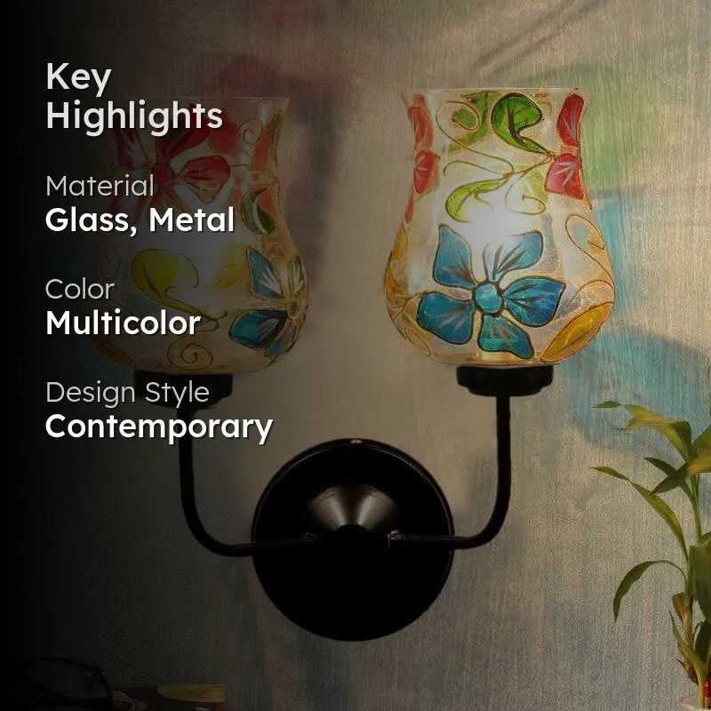 Moora Glass & Metal Wall Lamp media 2