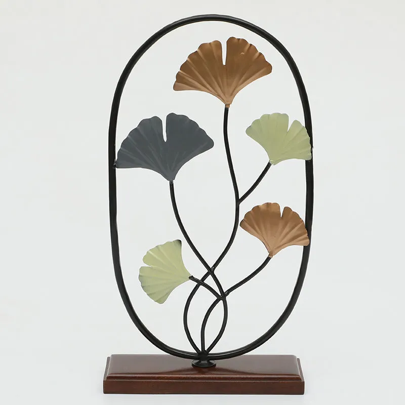 Twilight Petals Metal & Wood Showpiece media 3