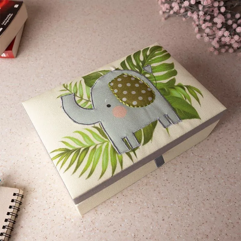 Elleie Elephant Collection Fabric Storage Organizer Box media 1