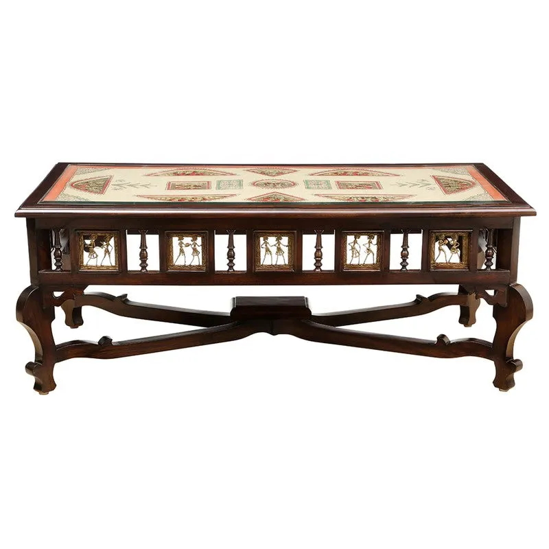 Vanam Teak Wood Center Table media 4