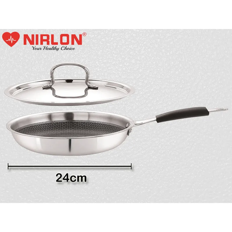 Nirlon Hammered Frying Pan With Lid - 10 Inches media 4