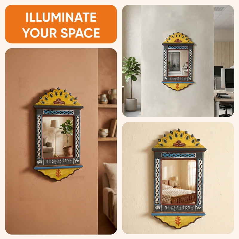 Raamya Handcrafted Jharokha Mirror media 5