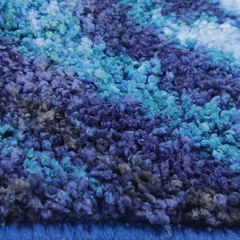 Alderman Abstract Micro Fiber Area Rug - Blue media 5