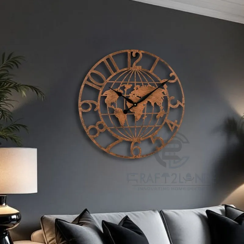 Bezel Silent Wall Clock - Bronze media 4