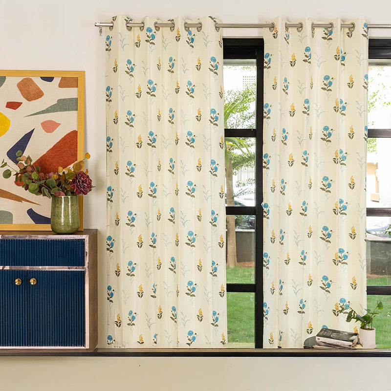 Urban Space Ivyra Curtain (Blue) - Set Of Two media 2