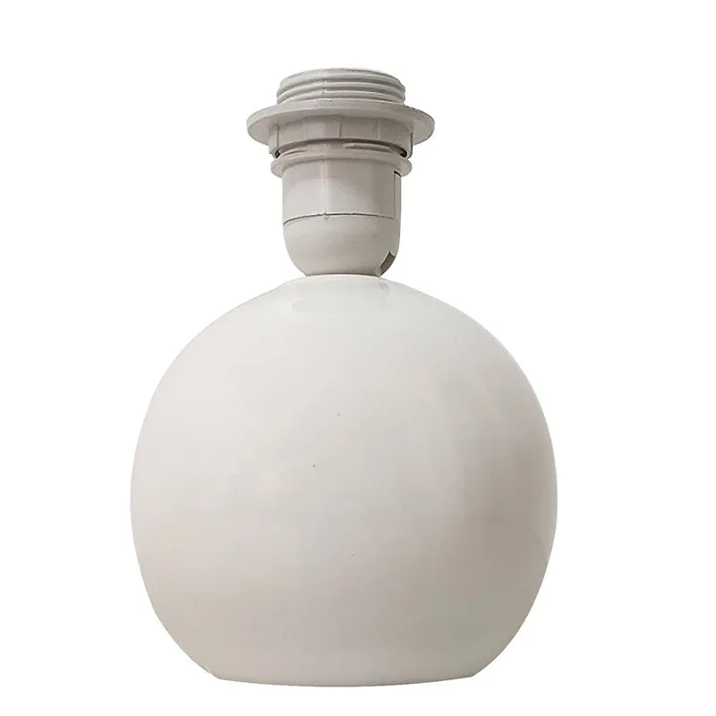 Ibex Orb Ceramic Fabric Table Lamp - White media 4
