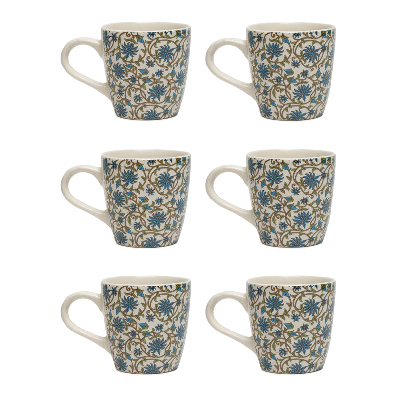 Amber Ceramic Tea Cup (220 mL Each) - Set Of Six media 3