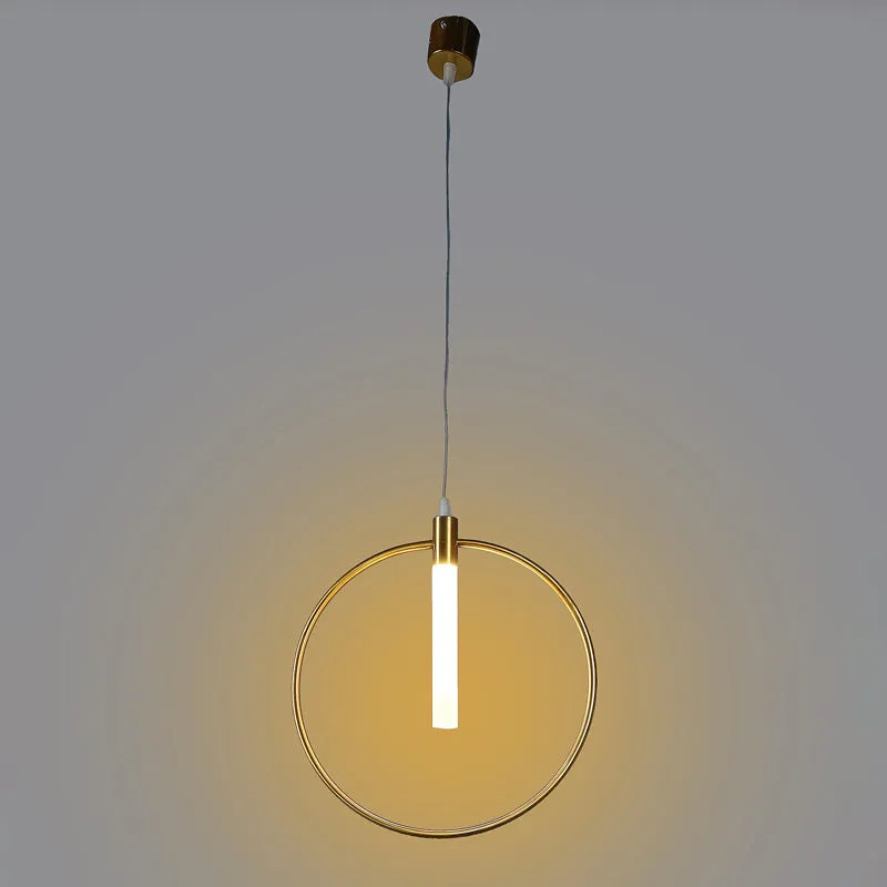 Haloire Glass & Iron Ceiling Lamp - Gold media 5