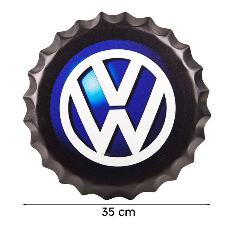 Volkswagen Bottle Cap Metal Wall Accent media 8