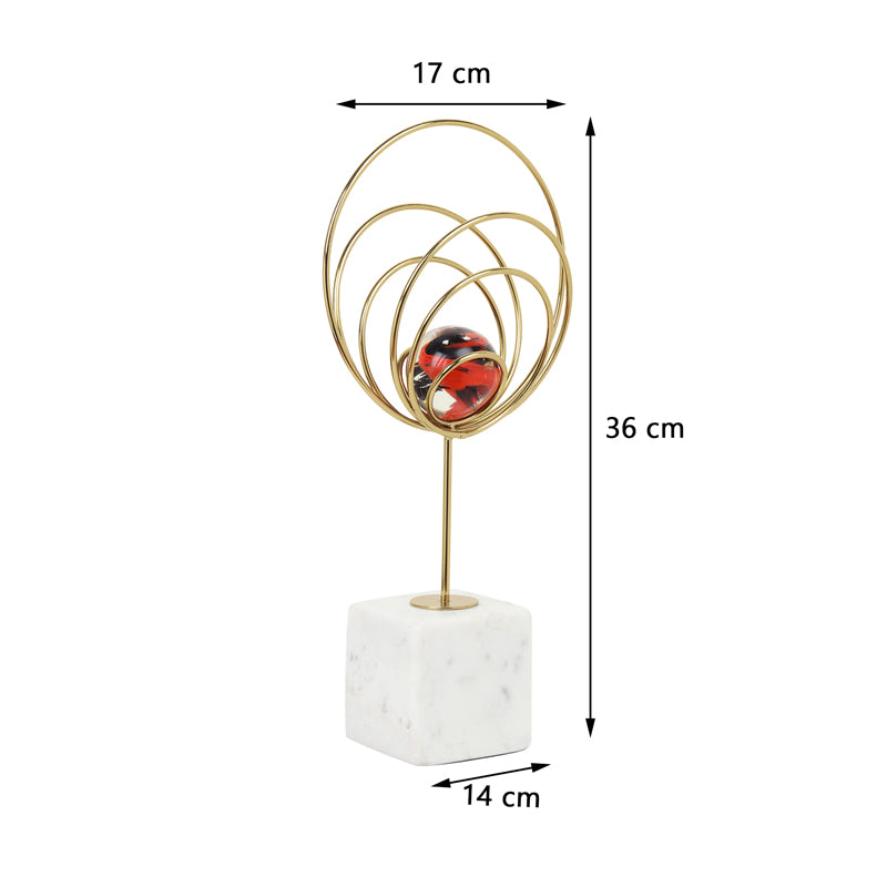 Crystal Misania Showpiece - Gold media 6