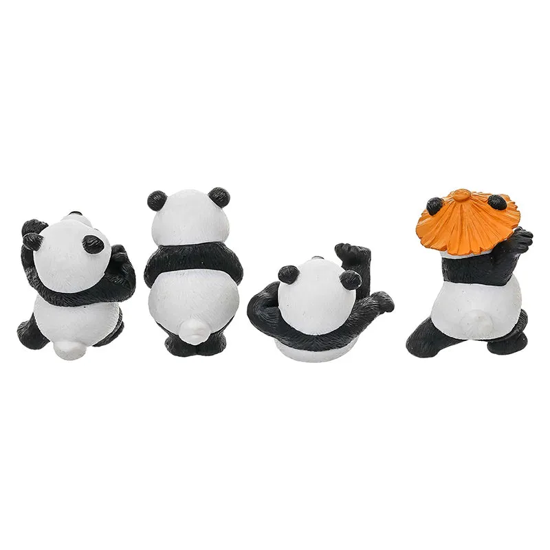 Panda Love Resin Showpiece - Set Of Four media 4
