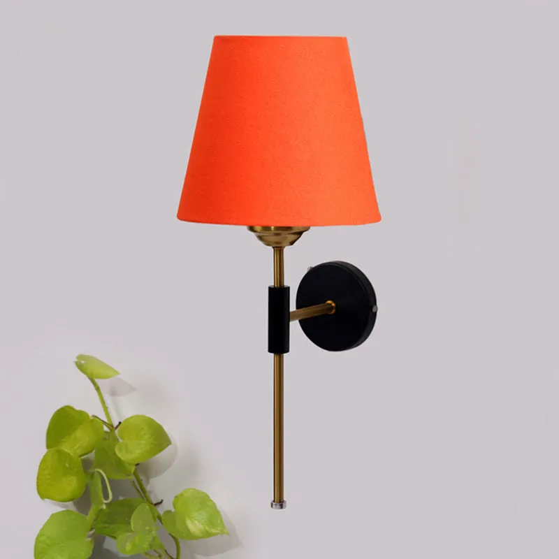 Beryll Steel & Cotton Wall Lamp - Orange media 3