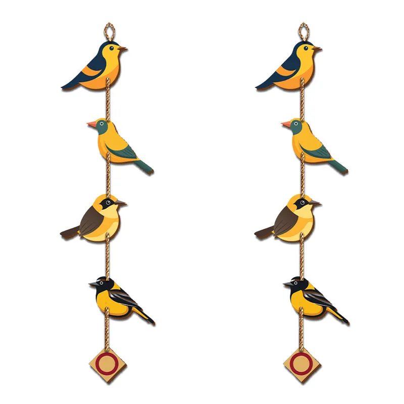 Birdie Brigade Wood MDF Wall Hanging - Set Of Two media 6