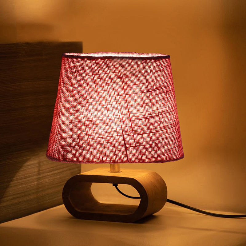 Ajna Wooden Table Lamp - Pink