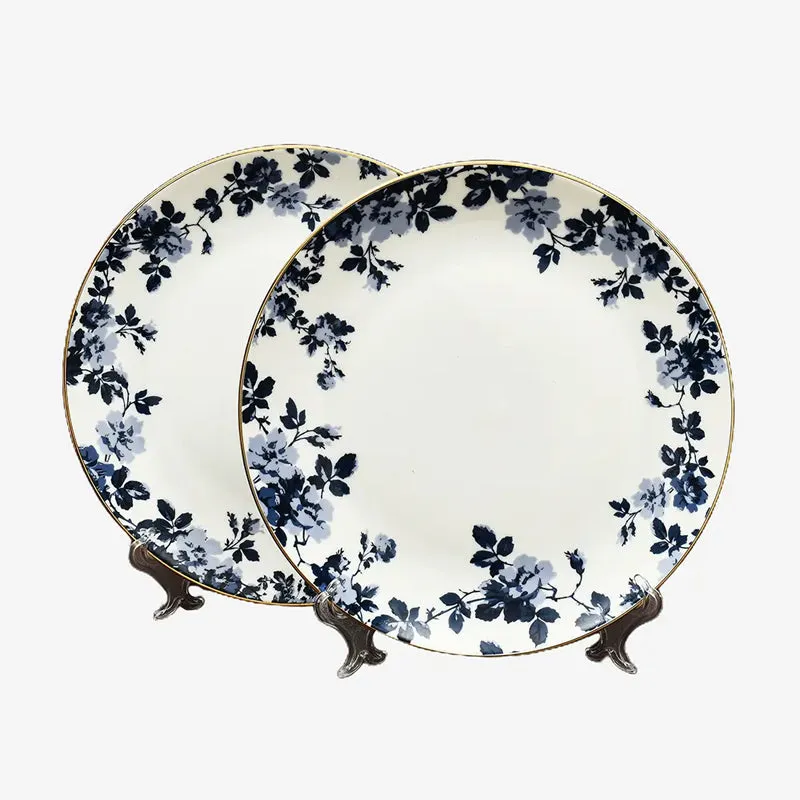 Zeneta Leaves 24k Gold Brushed Porcelain Dinner Set - 21 Piece Set media 8