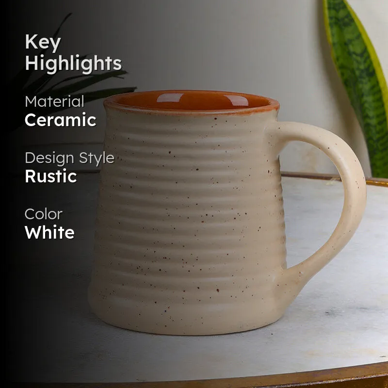 Alvira Ceramic Coffee Mug (250 mL) - White media 2