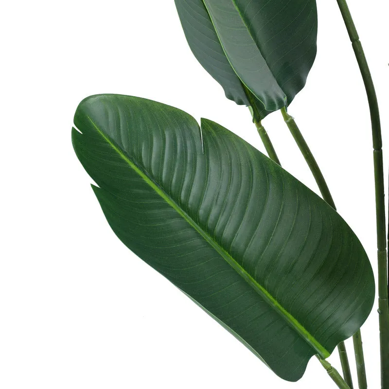 Artificial Banana Tree With Black Plastic Pot - 5.9 Feet media 4