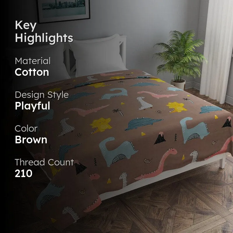 Tiny Dino Kids' Cotton Duvet Cover - 210 TC media 2