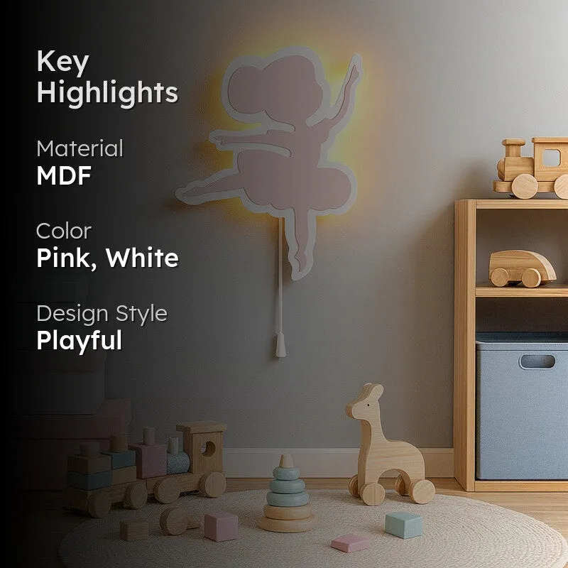 Twinkle Ballerina Battery Operated MDF Wall Lamp media 2