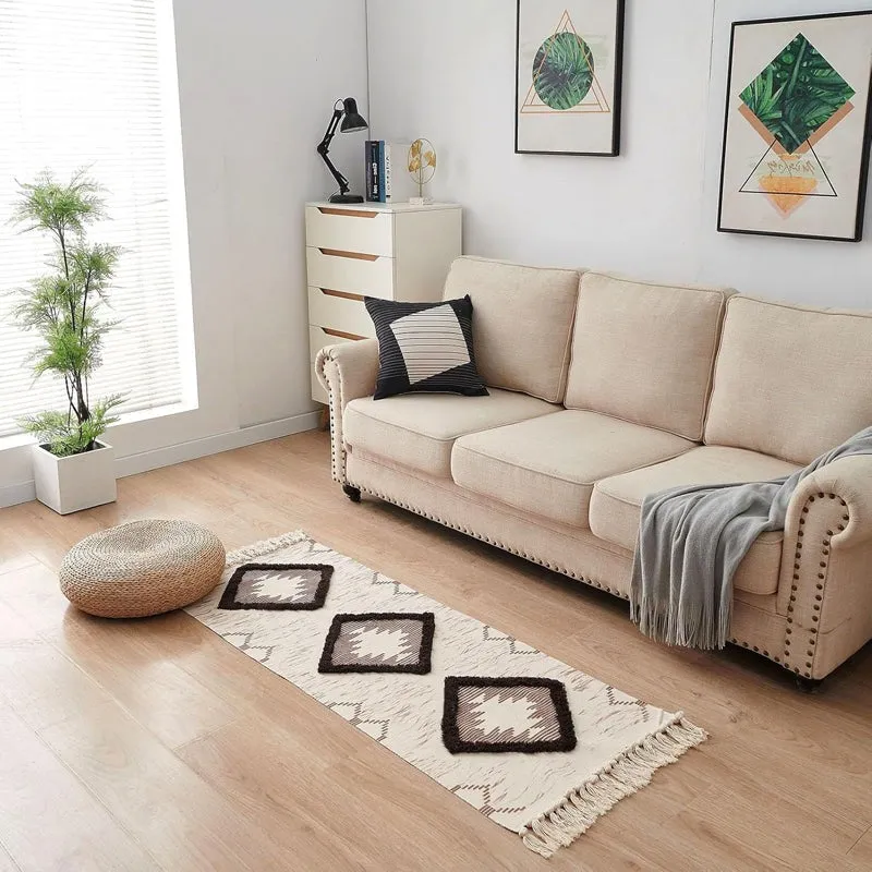 Boho Weave II Cotton Runner Rug - Brown media 5