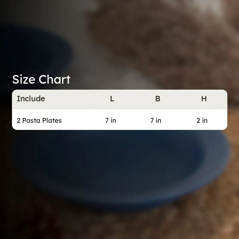 Rubeena Blue Pasta Plate - Set Of Two media 5