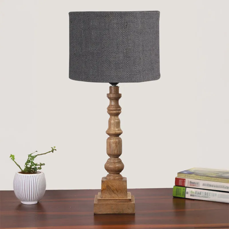 Sienna I Arbor Wooden Table Lamp - Grey,Brown media 3