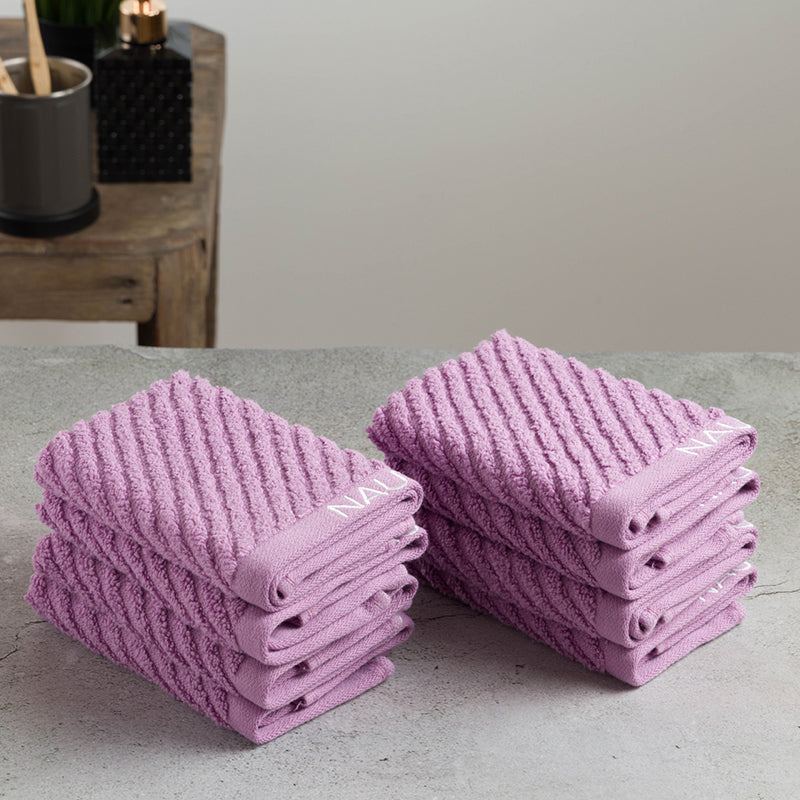 Nautica Riviera Soft Cotton Face Towel (Lilac) - Set Of Eight media 4