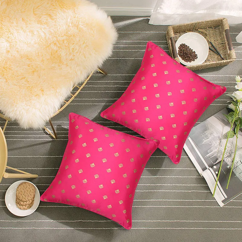Pink Bhuttas Printed Cushion Cover - Set Of Two media 3