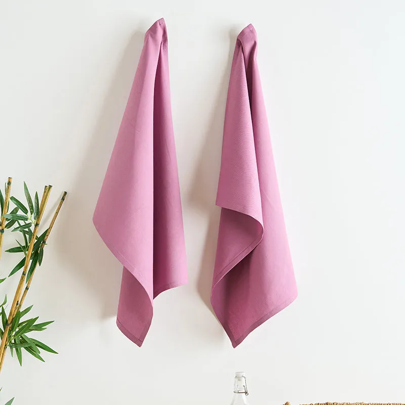 Sophistitch Solid Cotton Kitchen Towel (Lilac) - Set Of Two media 1