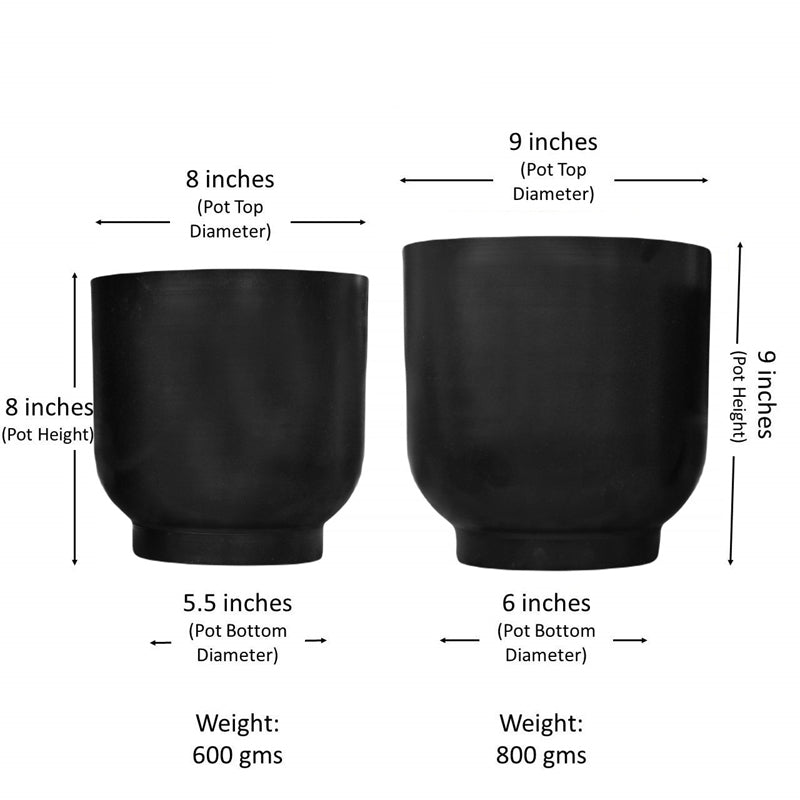 Bromo Metal Planter (Balck) - Set Of Two media 7