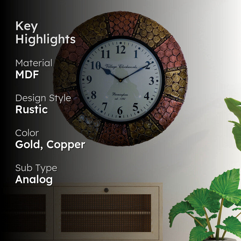 Serenata Hand-Painted Wood Wall Clock media 2