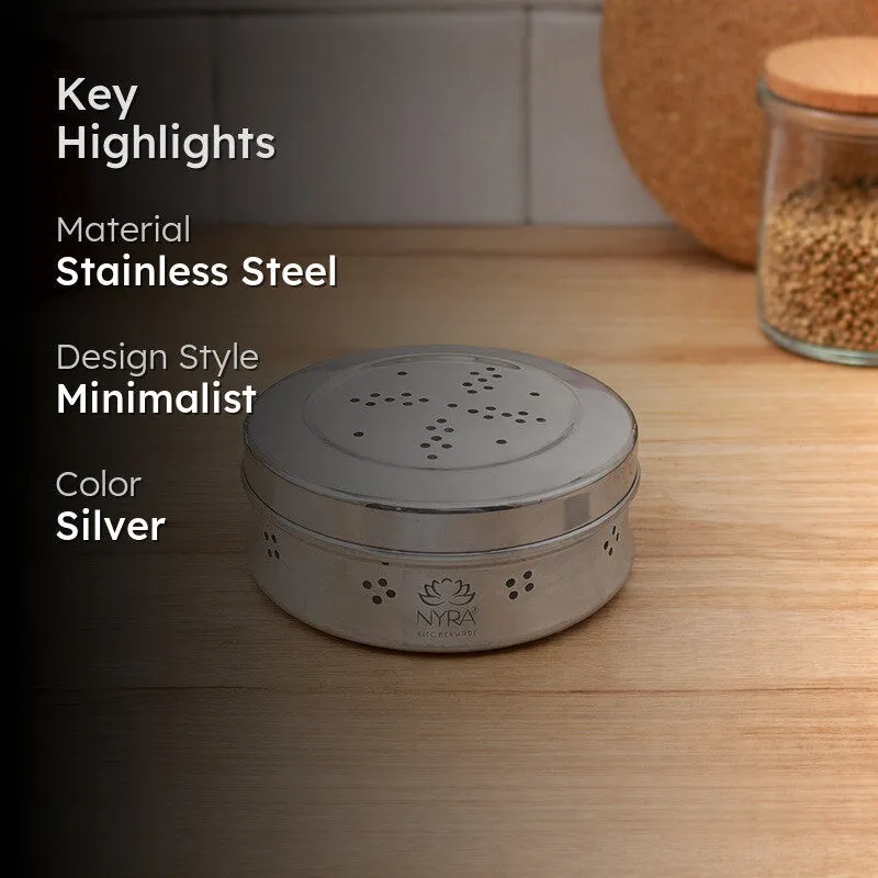 Simmer Silver Stainless Steel Container  - 400 mL media 2