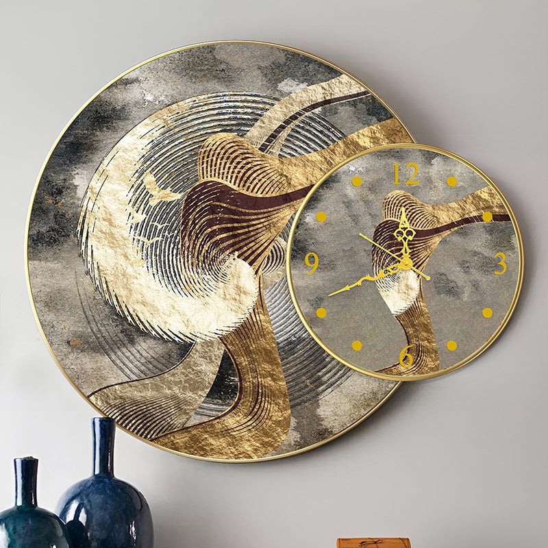 Auric Myths Wall Art With Analog Clock media 2