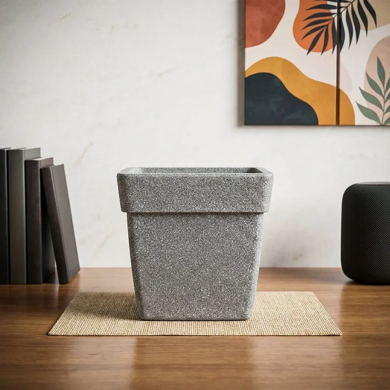 Ugaoo Barca Square Medium Planter - Grey media 1