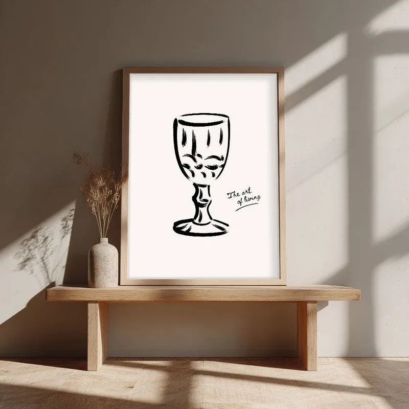 Still Sip Canvas Wall Painting With Brown Frame media 4