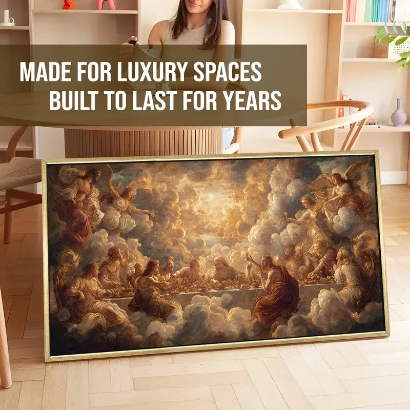 Luminous Clouds Canvas Wall Painting With Frame media 5