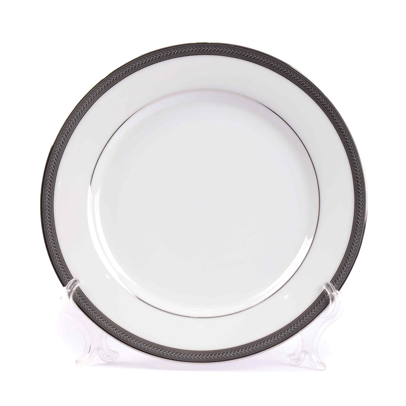 Vienna 24k Gold Brushed Porcelain Dinner Set (Platinum) - 41 Piece Set media 7