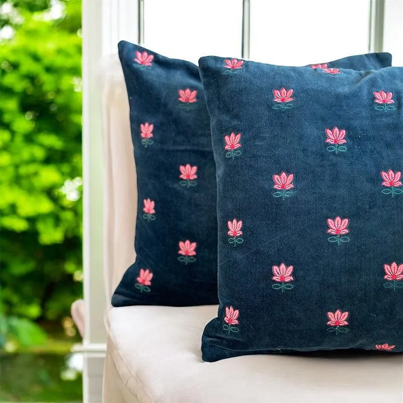Stitch Stories Embroidered Cotton Cushion Cover - Set Of Two media 4