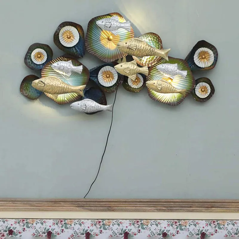 Abstract Aqua Iron Wall Accent media 1