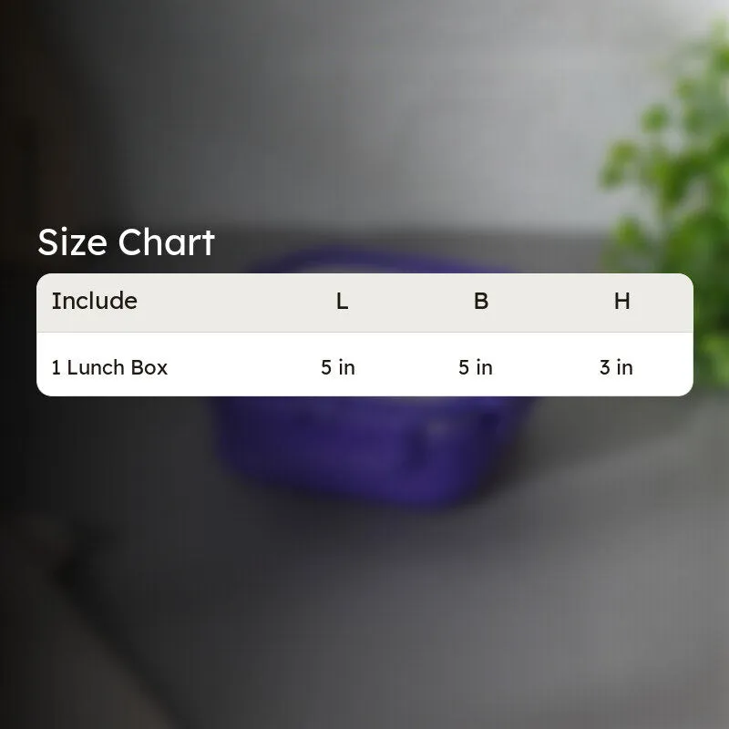 Fresh Savour Microwave Safe Lunch Box (Violet) - 300 mL media 8