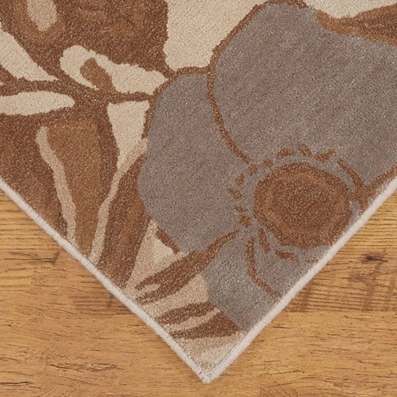 Palantir Hand Tufted Floral Wool & Nylon Carpet - Beige media 5